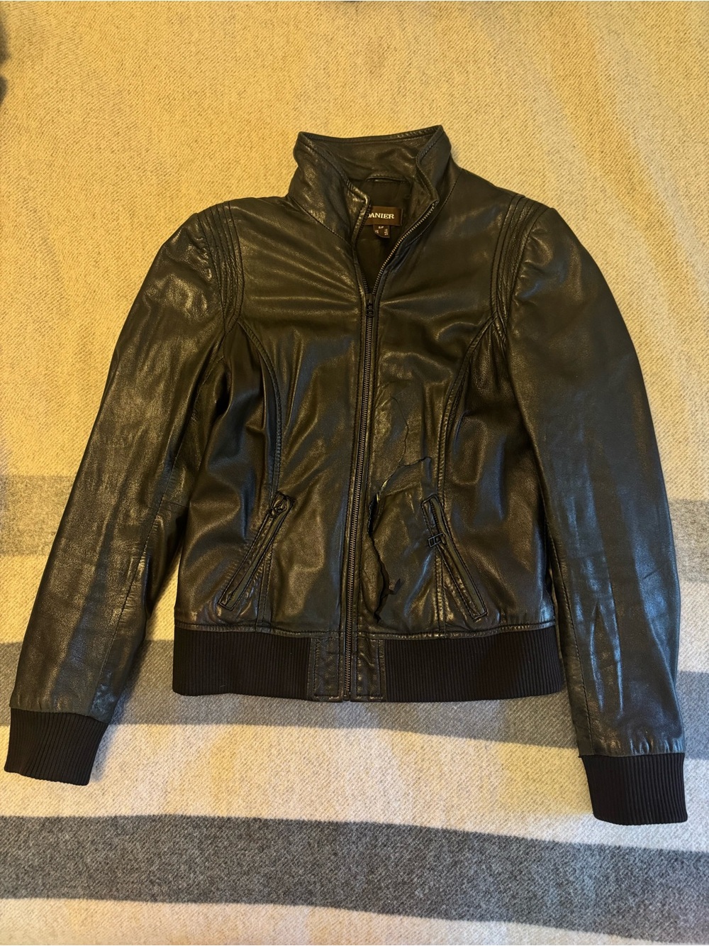 Danier Black Women’s Leather Bomber Jacket